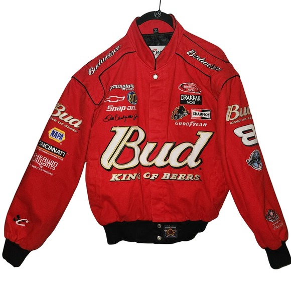 Vintage Y2K Dale Earnhardt Jr. Budweiser Racing Jacket NASCAR Chase Authentics - Picture 1 of 10